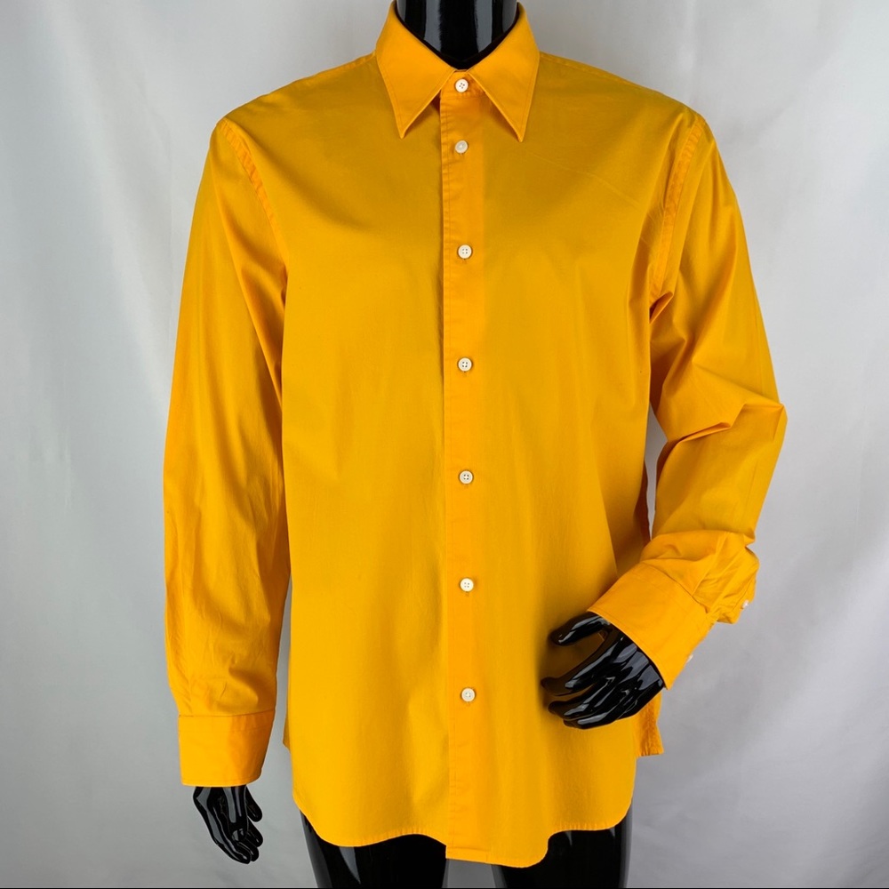 Express men’s XL yellow button front shirt